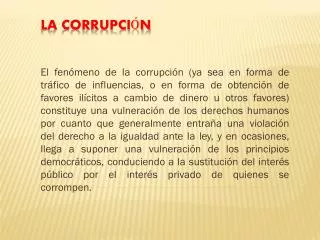 la corrupci n