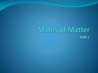 States of Matter