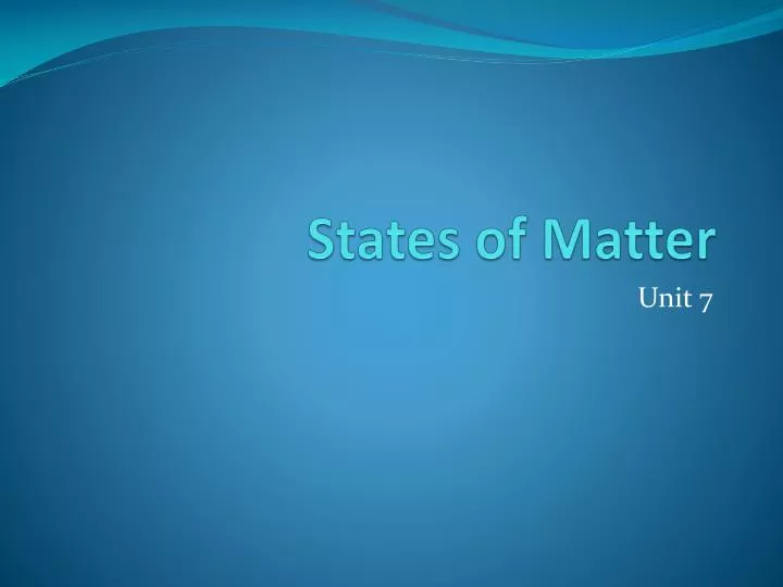 states of matter