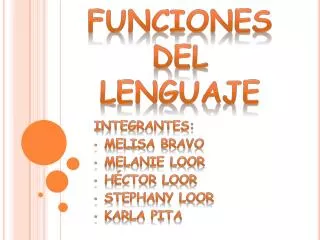 funciones del lenguaje