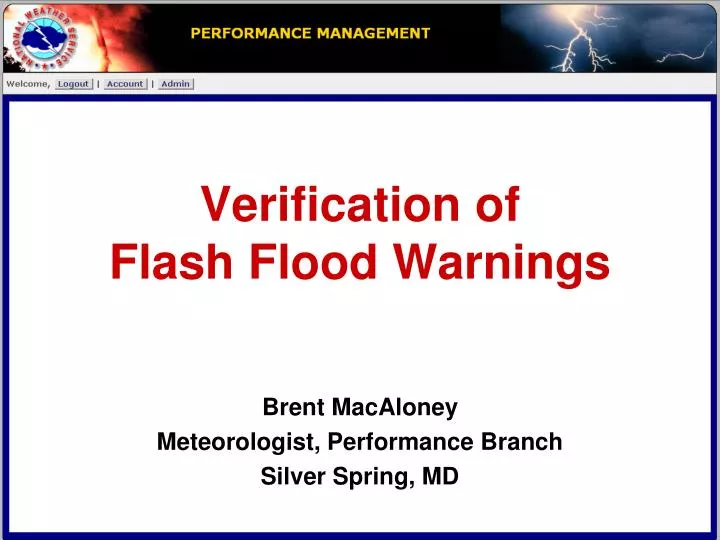 verification of flash flood warnings