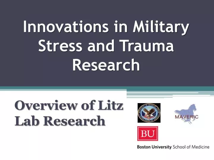 innovations in military stress and trauma research