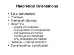 Theoretical Orientations - slide 1