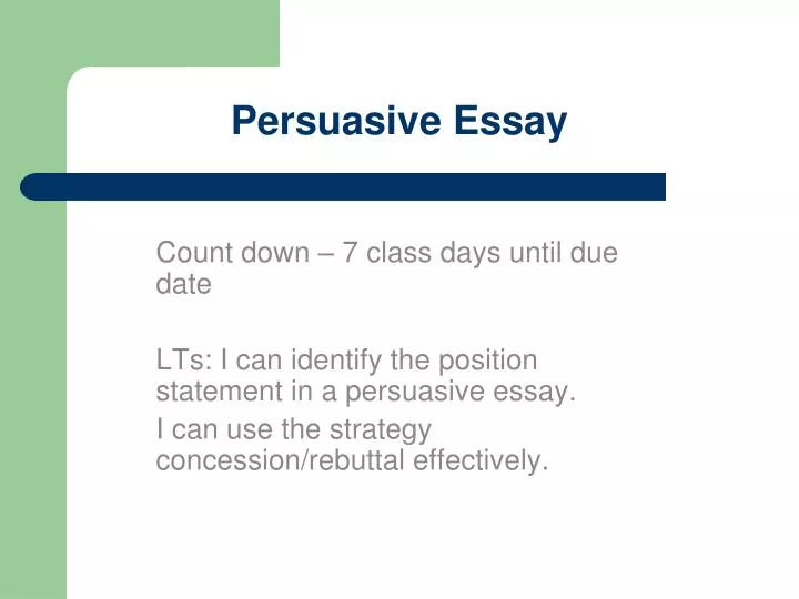 persuasive essay