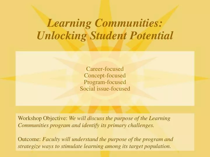 learning communities unlocking student potential