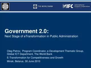 Government 2.0: Next Stage of eTransformation in Public Administration