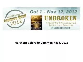 Northern Colorado Common Read, 2012