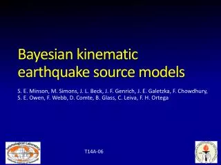 Bayesian kinematic earthquake source models
