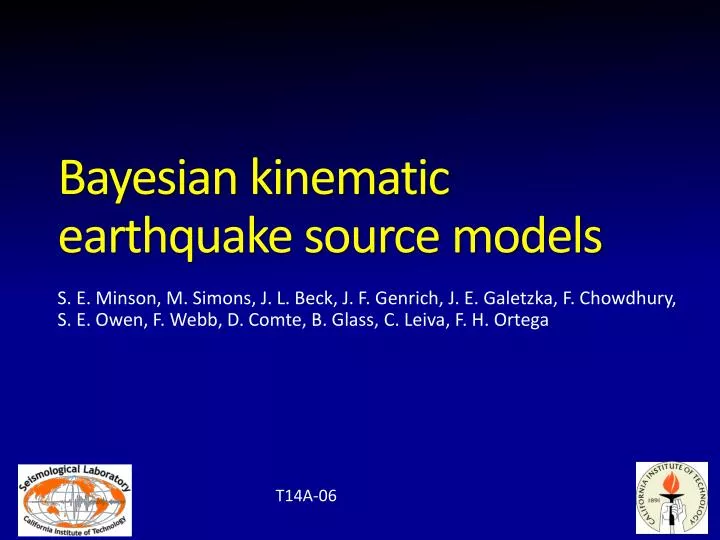 bayesian kinematic earthquake source models