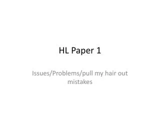 HL Paper 1
