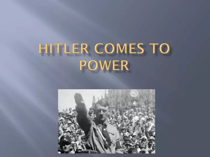 hitler comes to power
