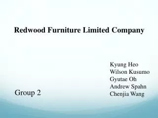 Redwood Furniture Limited Company