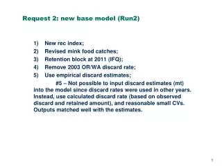 Request 2: new base model (Run2)