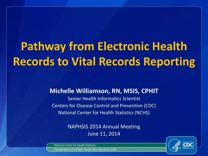 pathway from electronic health records to vital records reporting