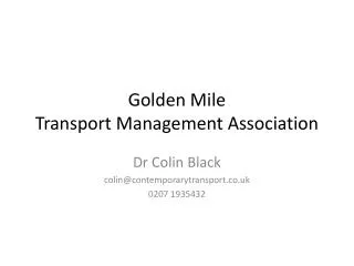 Golden Mile Transport Management Association