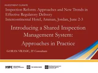 Introducing a Shared Inspection Management System: Approaches in Practice