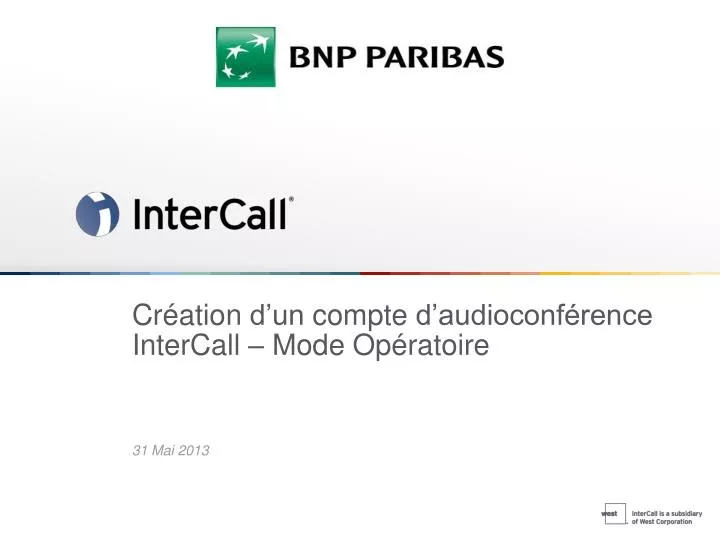 cr ation d un compte d audioconf rence intercall mode op ratoire