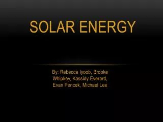 solar energy