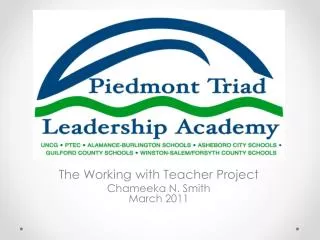 the working with teacher project chameeka n smith march 2011