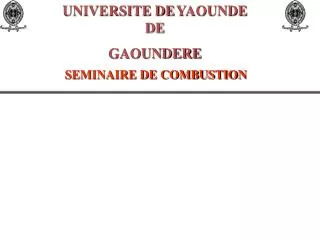 UNIVERSITE DE YAOUNDE DE GAOUNDERE