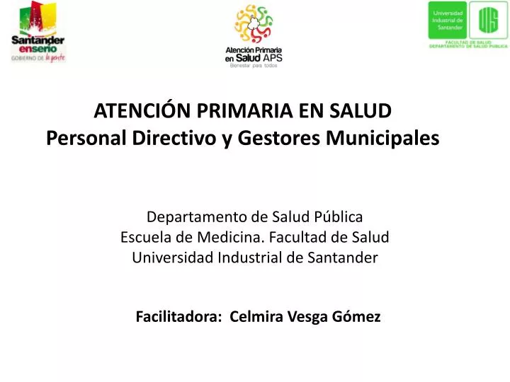 atenci n primaria en salud personal directivo y gestores municipales