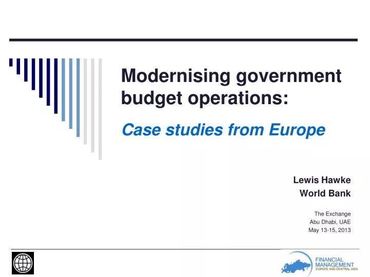 modernising government budget operations case studies from europe