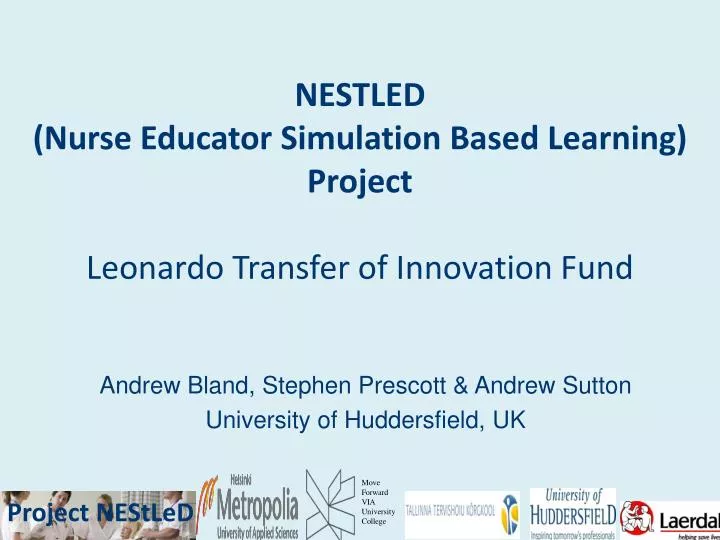 nestled nurse educator simulation based learning project leonardo transfer of innovation fund
