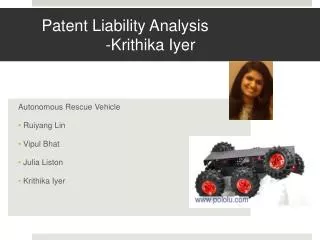 Patent Liability Analysis 		-Krithika Iyer