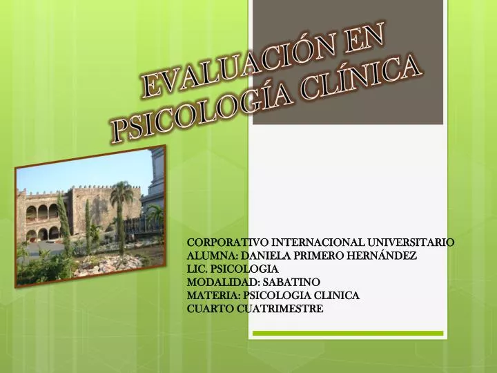 evaluaci n en psicolog a cl nica