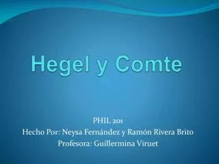 hegel y comte