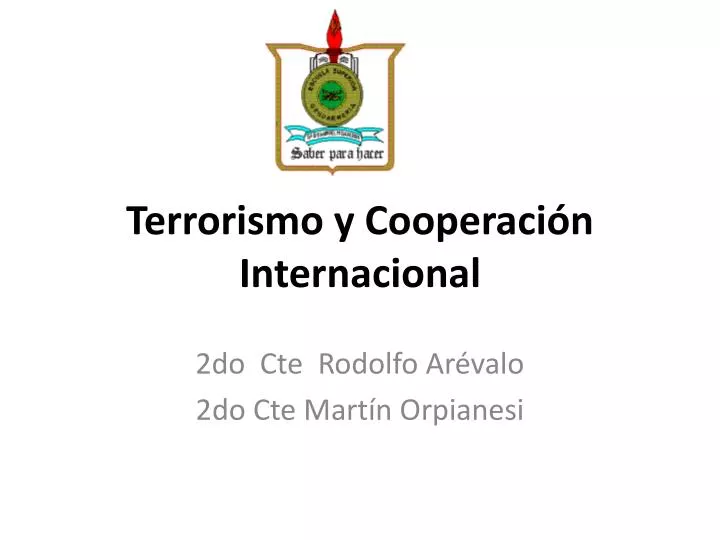 terrorismo y cooperaci n internacional