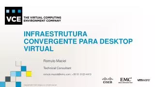 infraestrutura convergente para desktop virtual