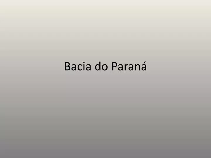 bacia do paran