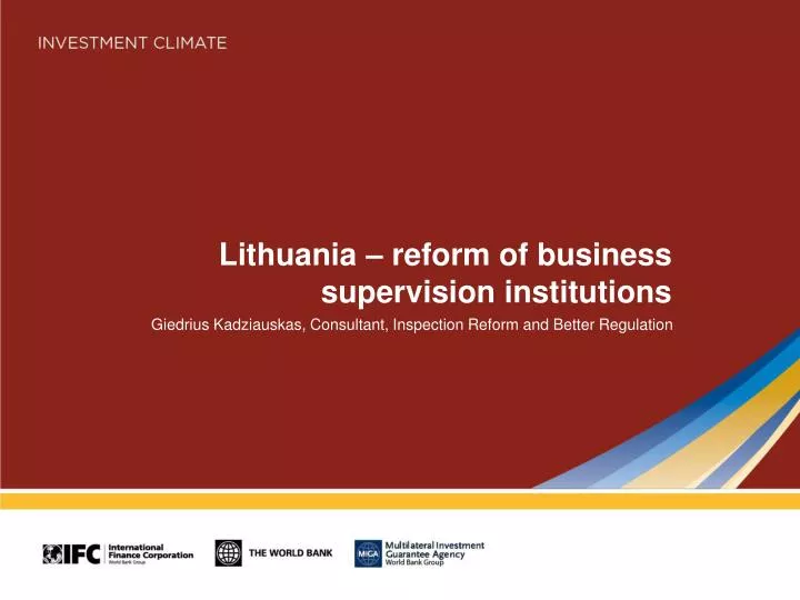 lithuania reform of business supervision institutions