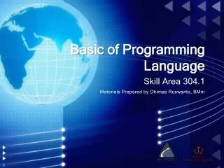 Basic of Programming Language