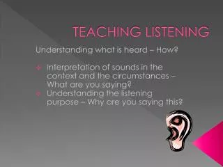 TEACHING LISTENING