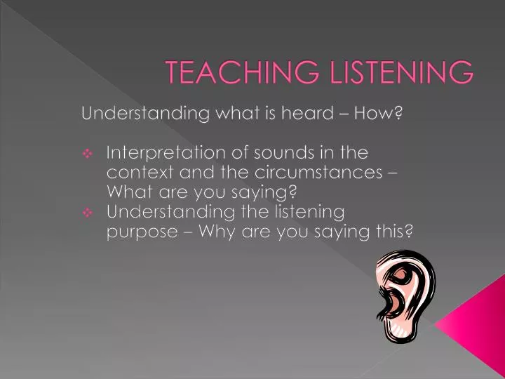 teaching listening