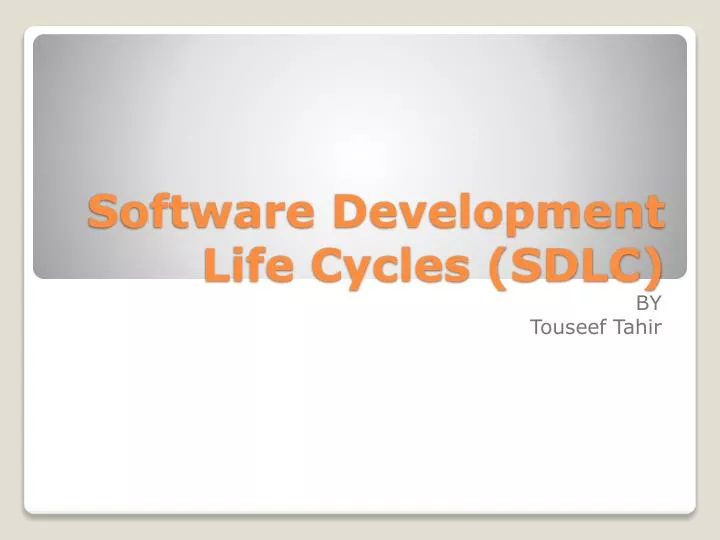 software development life cycles sdlc