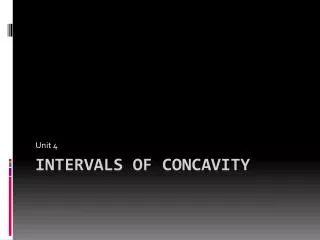 Intervals of Concavity