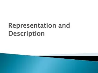 Representation and Description