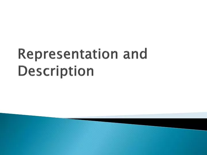 representation and description