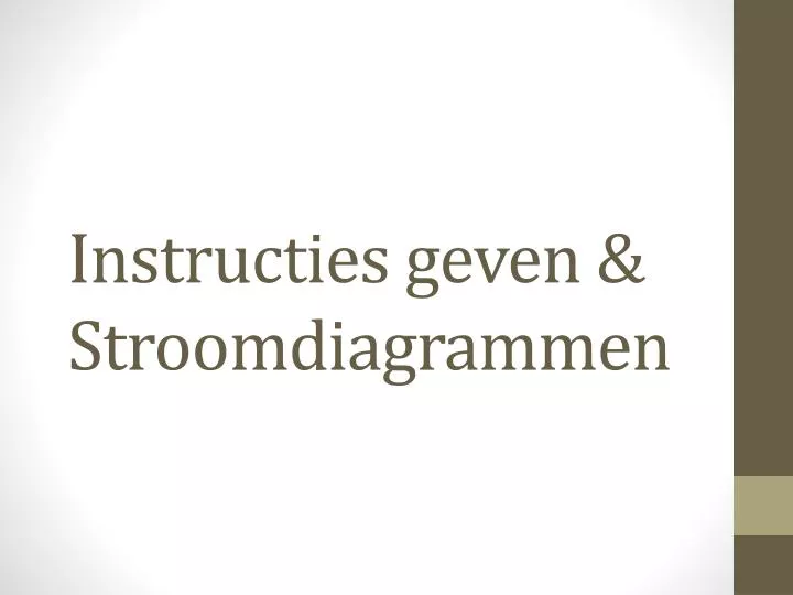 instructies geven stroomdiagrammen