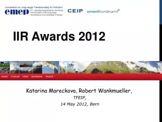 Katarina Mareckova, Robert Wankmueller, TFEIP, 14 May 2012, Bern