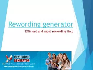 Rewording Generator
