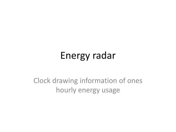 energy radar