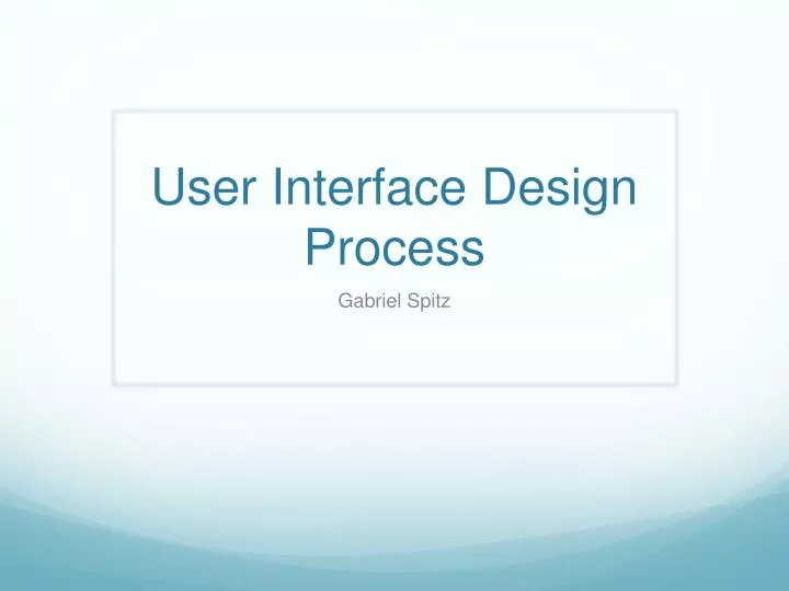 user interface design process