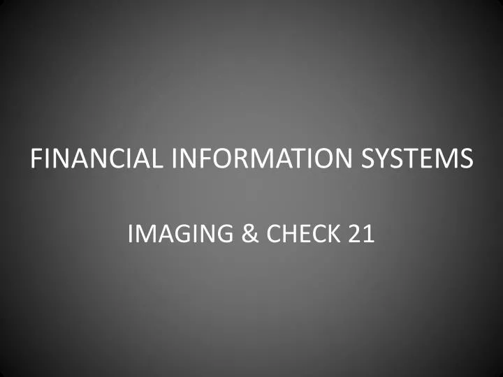 financial information systems
