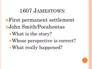 1607 Jamestown
