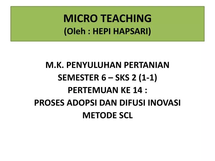 micro teaching oleh hepi hapsari