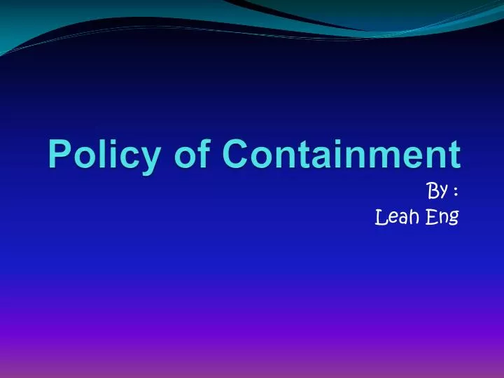 policy of containment